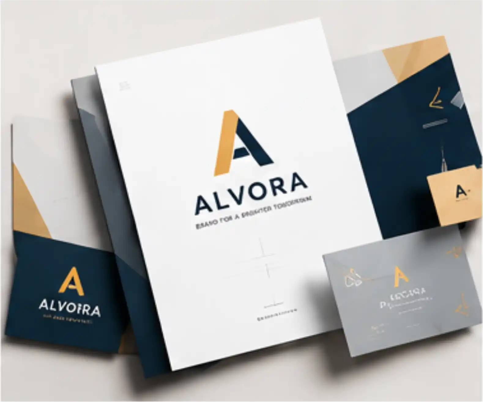 Contoh desain logo dan identitas visual brand bisnis oleh Vhastra Lab