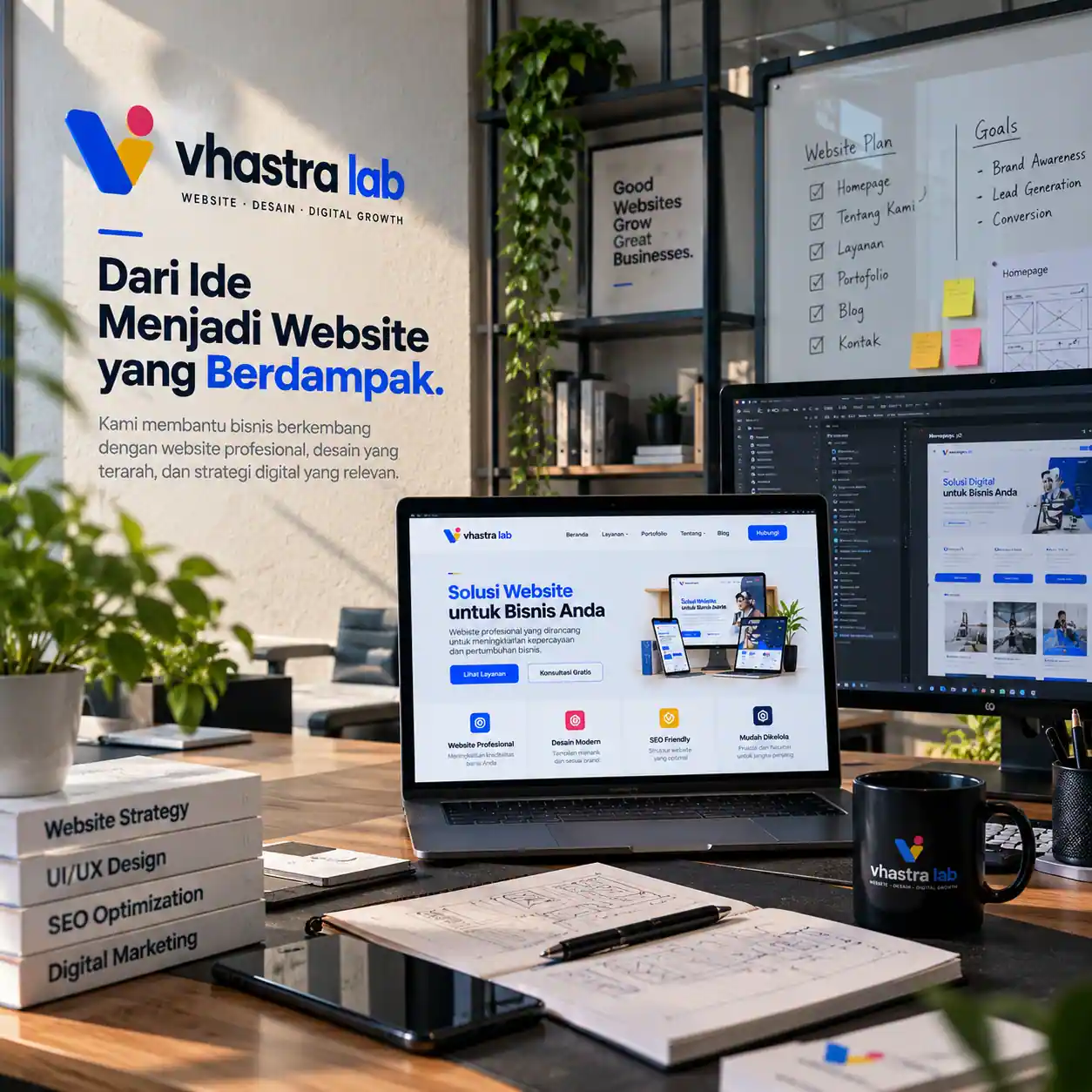 Vhastra Lab jasa pembuatan website profesional untuk bisnis